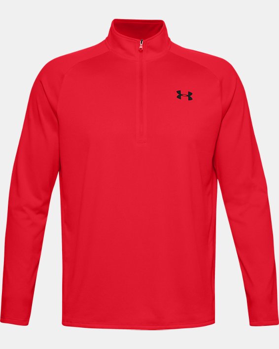 Men's UA Tech™ ½ Zip Long Sleeve, Red, pdpMainDesktop image number 4